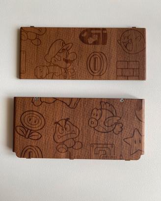 New Nintendo 3DS cover plate n024 Super Mario wood