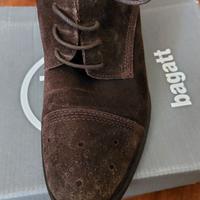 Stringate francesine pelle scamosciata marrone