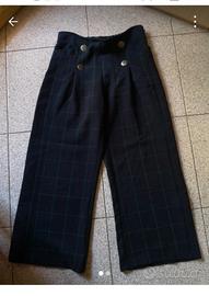 Pantalone blu a gamba larga 