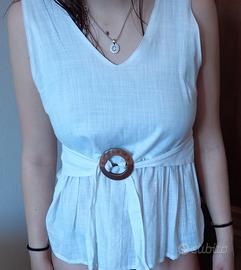 Canotta in cotone 100% con fibbia M