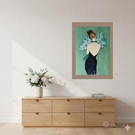 Quadro a olio - copia manifesto Dior René Gruau