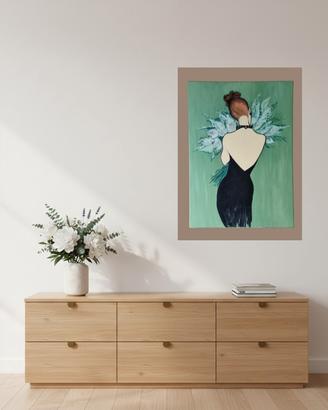 Quadro a olio - copia manifesto Dior René Gruau