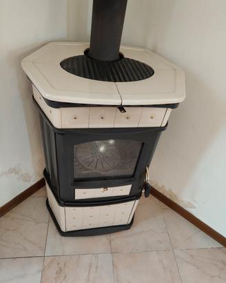 Stufa a legna LINCAR mod.174 - 12kw in ceramica e 