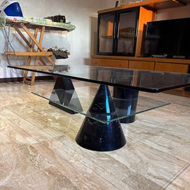 Tavolino da salotto design postmoderno marmo nero