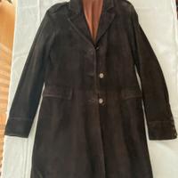 Soprabito donna in pelle scamosciata misura 44