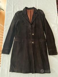 Soprabito donna in pelle scamosciata misura 44