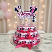 Scatolina Minnie Fetta di Torta con Dolci Inclusi 