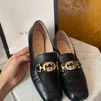 Gucci mocassini donna Zumi neri tacco