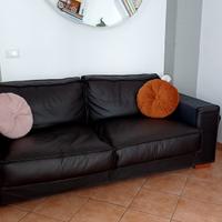 Divano morbidone in vera pelle dollaro