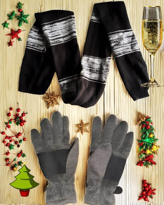 Guanti Uomo Thinsulate +Sciarpa *NUOVI idea NATALE
