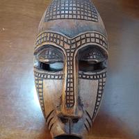 Coppia sculture maschere africane