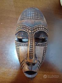 Coppia sculture maschere africane