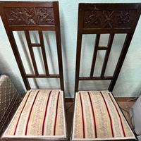 Coppia di sedie stile Liberty primi anni 900.