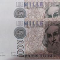 Coppia banconote 1000 lire Marco Polo