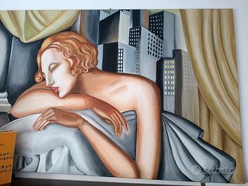 La dormiente di Tamara de Lempicka(falso d'autore)
