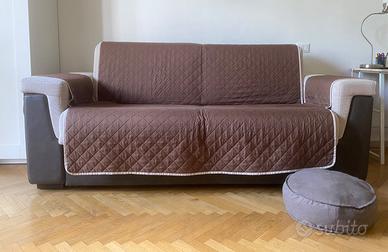 Divano letto in tessuto beige