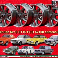 4 pz. cerchi Ford Lotus Talbot Sunbeam Minilite 6x