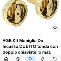 Incasso DUETTO tonda con doppio chiavistello mat. 