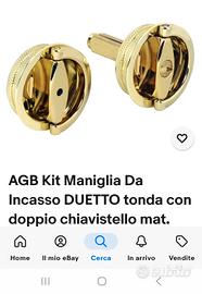 Incasso DUETTO tonda con doppio chiavistello mat. 