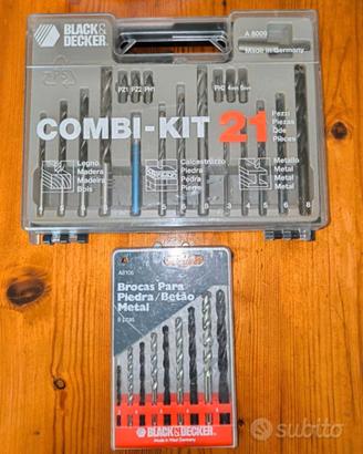 Due cofanetti punte trapano e inserti Black&Decker