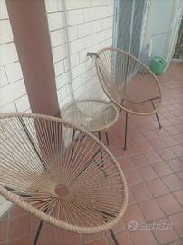 sedie + tavolino da esterno