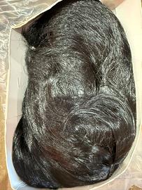 Parrucca nera naturale – disponibile in 8 pezzi