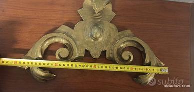 Coppia di sopraporta '800 noce intagliato e dorato