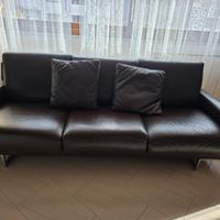 divano 3 posti in vera pelle