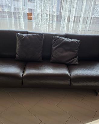 divano 3 posti in vera pelle