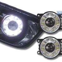 FARI ANABBAGLIANTI A LED LUCE DIURNA FONDO CROMATO