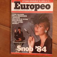 EUROPEO. N.10/10.3.1984. Forattini/Craxi/De Andrè
