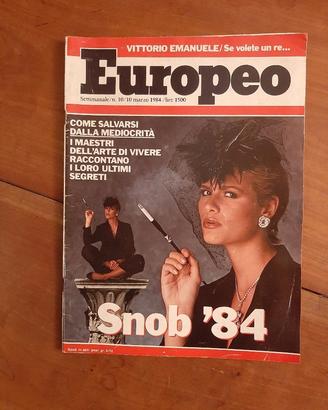 EUROPEO. N.10/10.3.1984. Forattini/Craxi/De Andrè