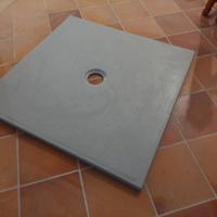 piatto doccia in ceramica grigio 90x90x3 cm