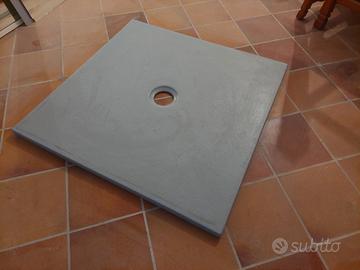 piatto doccia in ceramica grigio 90x90x3 cm