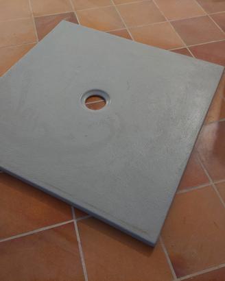 piatto doccia in ceramica grigio 90x90x3 cm
