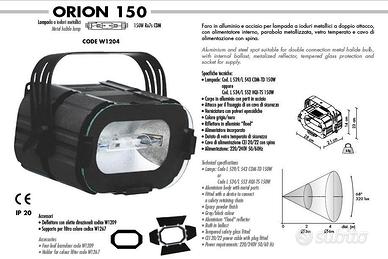 FARO ILLUMINATORE PSL ORION 150 SPOT W1204 INCLUSO