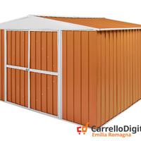 Box in Acciaio da giardino 360x345cm legno chiaro