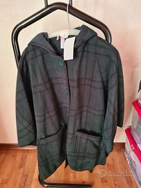 Mantella Poncho in pile con cappuccio