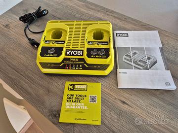 Caricatore Caricabatteria doppio Ryobi 18v Nuovo