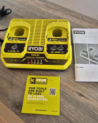 Caricatore Caricabatteria doppio Ryobi 18v Nuovo