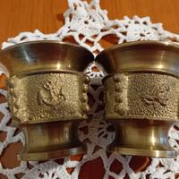Coppia mortai ottone antichi 