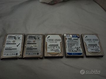 lotto 5 hard disk sata per portatili