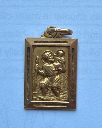 medaglia pendente san cristoforo