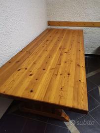 Fratino in legno massello 250x120 con cassapanca