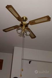 Lampadario 3 luci con ventilatore