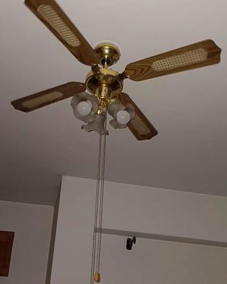 Lampadario 3 luci con ventilatore