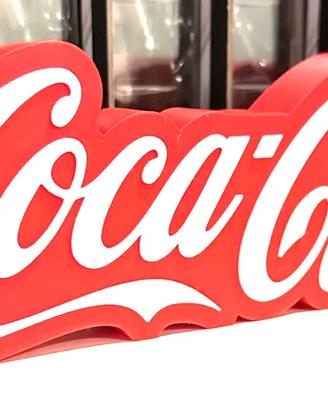Logo Coca-Cola in Plastica 3D