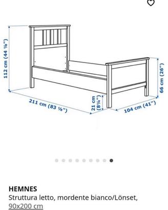 Letto singolo ikea hemnes marrone