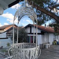 Porta fiori in ferro da appendere colore bianco