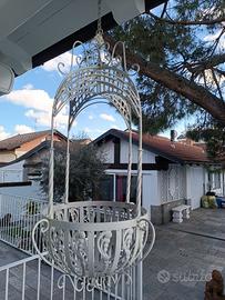 Porta fiori in ferro da appendere colore bianco